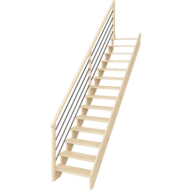 Escalier Ouessant bois avec rampe Régate