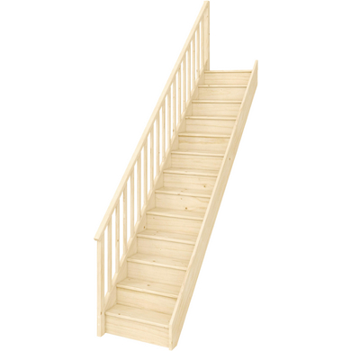 Escalier Faubourg bois avec rampe Ideal