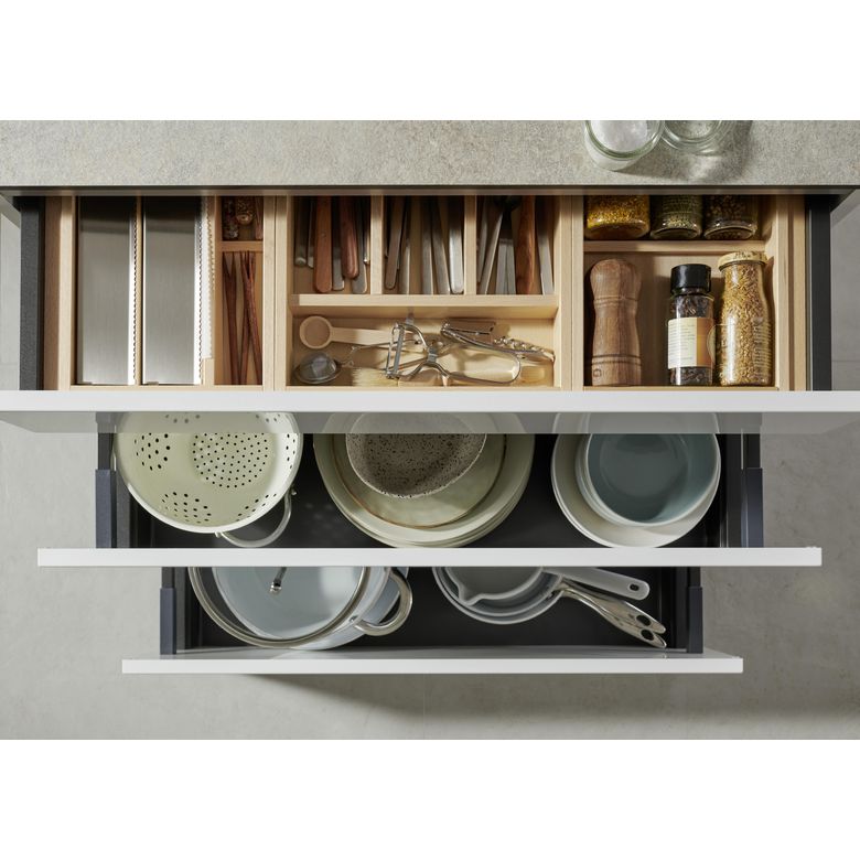 Range couverts, tiroir de cuisine L 90 cm