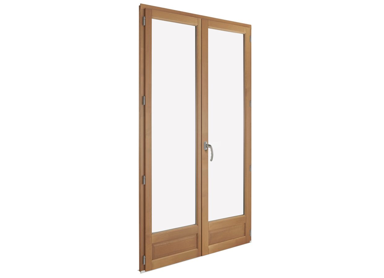 Porte-fenêtre ODE PIN sur-mesure lasure+F4 | Lapeyre