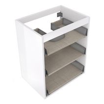 Caisson 3 tiroirs pour meuble de salle de bains sous vasque P. 45 cm Créamix