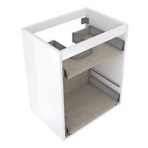 Caisson 2 tiroirs pour meuble de salle de bains sous vasque P. 45 cm Créamix