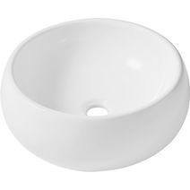 Vasque CONFETTI porcelaine blanche à poser D.39.5