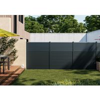 Pack 5 lames persiennée clôture Valeda aluminium | Lapeyre