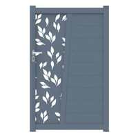 Portillon aluminium Pise décor feuille-Lapeyre