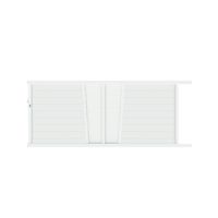 Portail coulissant Aluminium Pise ajouré décor Oblong - Extérieur
