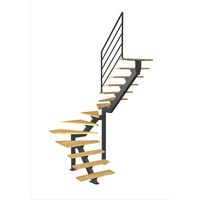 Escalier Elliot double quart tournant intermédiaire rampe Fera | Lapeyre