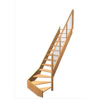 Escalier Aria quart tournant bas rampe Emerence | Lapeyre