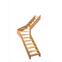 Escalier Aria quart tournant intermédiaire sans rampe | Lapeyre