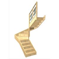 Escalier Faubourg double quart tournant intermédiaire rampe Eden | Lapeyre