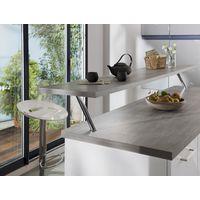 Plan de travail Gris cérusé stratifié 38 mm angle - Lapeyre