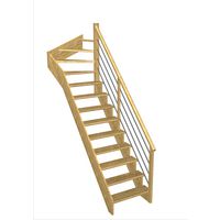 Escalier Ouessant quart tournant haut rampe Régate tubes inox | Lapeyre