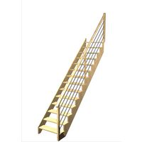 Escalier Ouessant droit rampe Régate tubes acier | Lapeyre