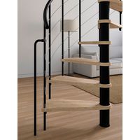 Escalier ENZO en acier noir avec rampe Emma-Lapeyre