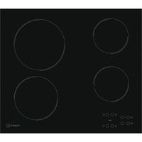 Table vitrocéramique noir 4 foyers Indesit RI161C | Lapeyre