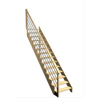 Escalier Ouessant droit rampe Régate tubes inox | Lapeyre