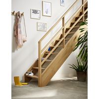 Escalier Aria double quart tournant haut & bas rampe Eden | Lapeyre