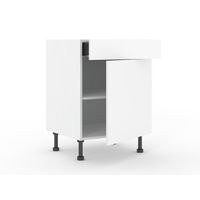 Meuble bas de rangement de cuisine grande largeur 1 tiroir, 1 tablette, 1 porte -Lapeyre