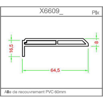 Habillage mouluré 8 x 54.5mm pour bâti sans aile PVC - Fenêtre - Lapeyre