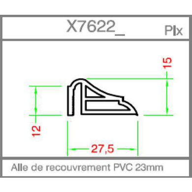 Habillage mouluré 8x23mm pour bâti sans aile PVC - Fenêtre - Lapeyre