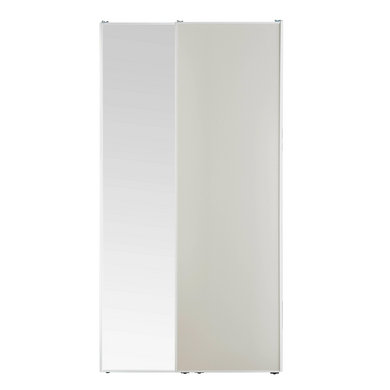 Porte de placard coulissante Glisseo décor miroir profil anodisé gris