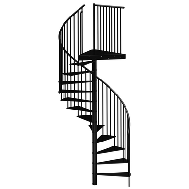 Escalier spirale ETHAN avec Rampe ELA - Escaliers - Lapeyre