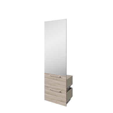 Kit 1 porte miroir avec 2 tiroirs H.203,5 cm pour Dressing ESPACE