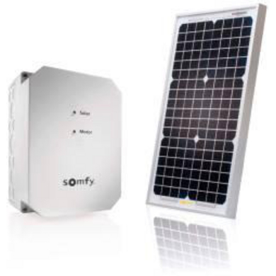 Somfy 2400961 - Kit d'alimentation solaire Solarset | Compatible moteur de portail ou garage RTS