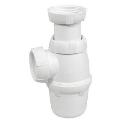 Siphon de lavabo classique PVC blanc - Salle de bains