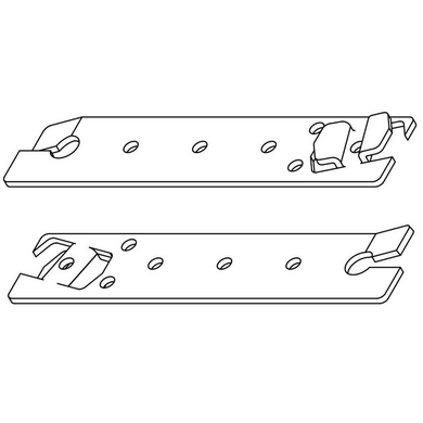 Patte de fixation à sceller - 11 x 3cm/Epaisseur 2mm - pour Fenêtre PVC