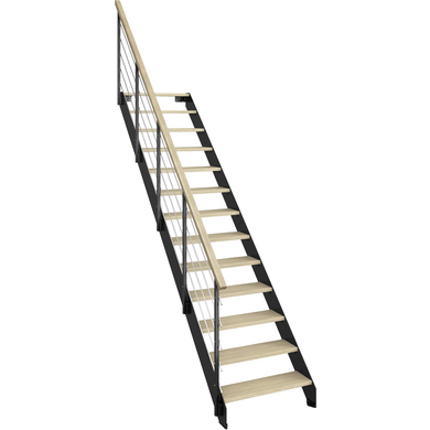Escalier Loft avec rampe Cubik