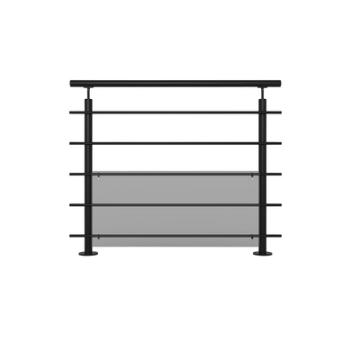 Balustrade Lisséo en aluminium - Panneau et fixation - Extérieur