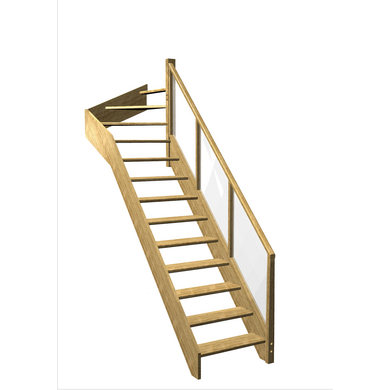Escalier Aria quart tournant haut rampe Emerence