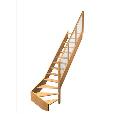 Escalier Aria quart tournant bas rampe Emerence