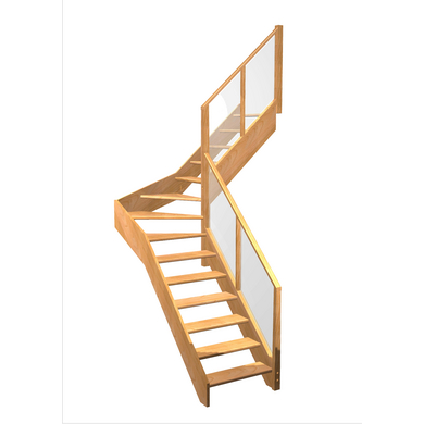 Escalier Aria quart tournant intermédiaire rampe Emerence