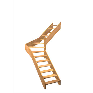 Escalier Aria quart tournant intermédiaire sans rampe