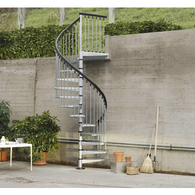 Escalier extérieur Spiro Spiral en acier galvanisé - Escaliers