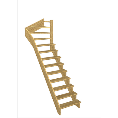 Escalier Ouessant quart tournant haut sans rampe