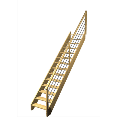 Escalier Aria droit rampe Régate tubes acier