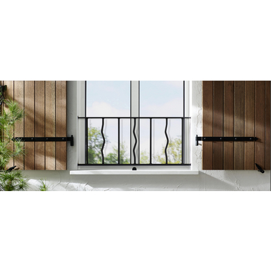 Appui de fenêtre Azur H.40 cm main courante en tauari - Fenêtres