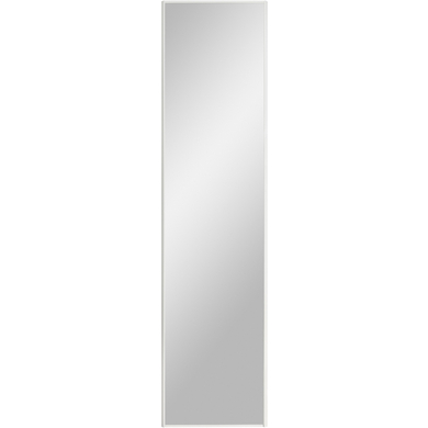 Porte de placard coulissante Glisseo décor miroir argent profil laqué blanc
