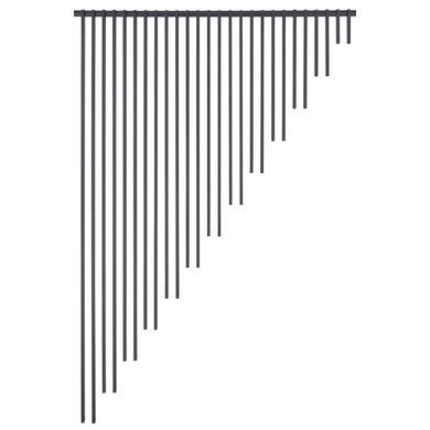 Rampe CLAUSTRA METAL Noir pour escalier 13 marches hauteur 274 cm