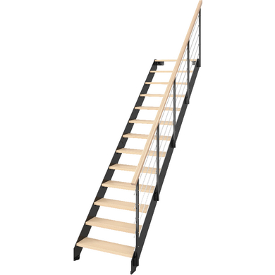 Escalier Loft avec rampe Cubik