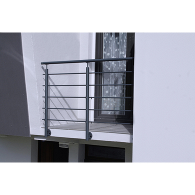 Balustrade Lisséo en aluminium - Panneau et fixation - Extérieur