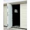 Porte de garage Antonin sectionnelle motif tiret avec portillon motorisée SOMFY | Lapeyre