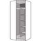 Caisson d'angle Droit avec colonne 4 tablettes H.226 x P.50 cm pour Dressing Espace - Rangements