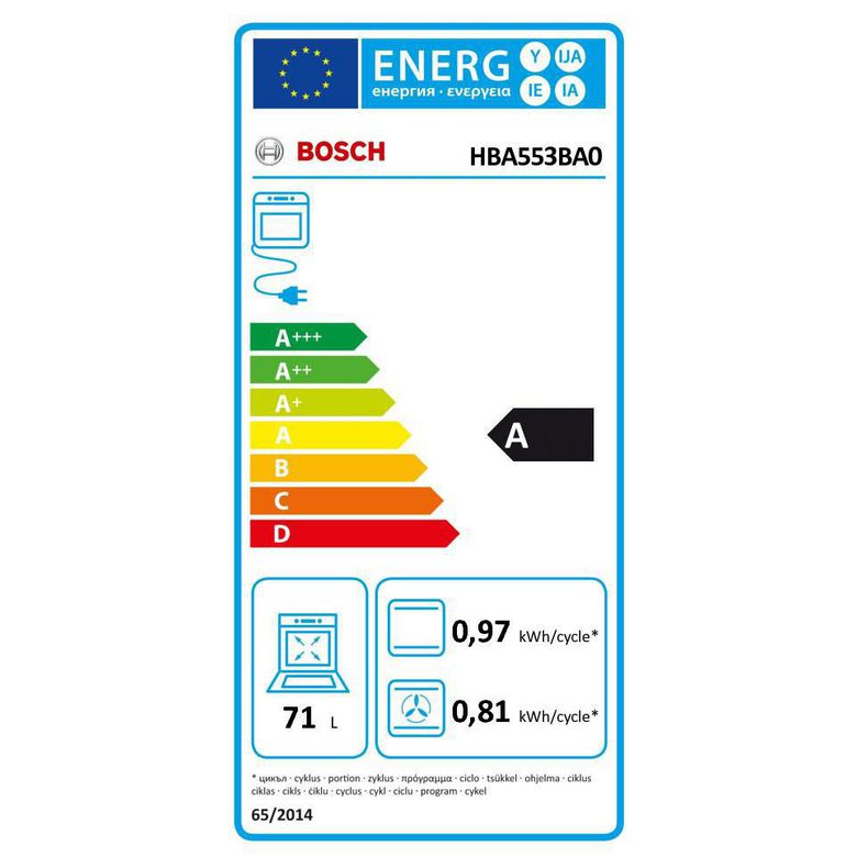 Four multifonction catalyse 71L BOSCH - cuisine