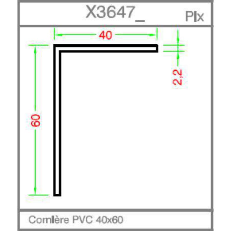 Habillage intérieur et/ou extérieur Classic PVC Angle 40/60mm - Fenêtres