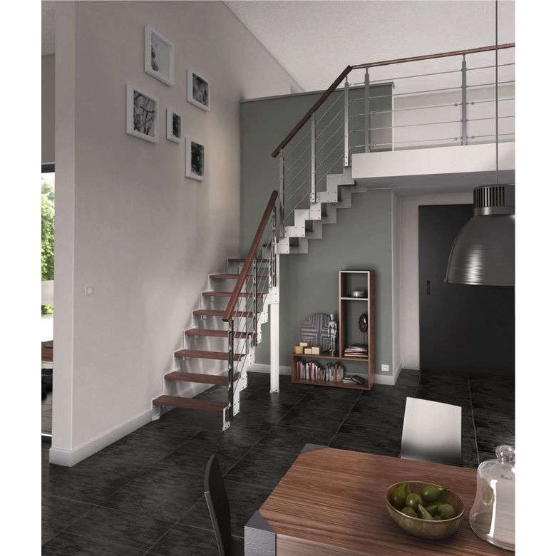 Poteau Epure aluminium noir - Escaliers