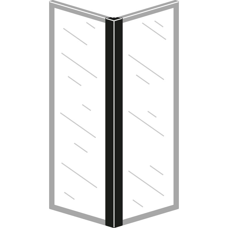 Poteau d'angle à 90° pour verrière aluminium - Lapeyre